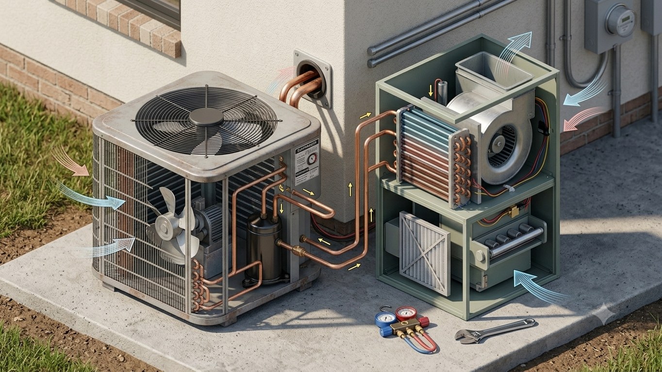 HVAC equipment ready for installation